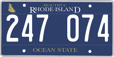 RI license plate 247074
