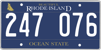 RI license plate 247076