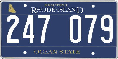 RI license plate 247079