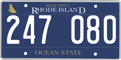 RI license plate 247080