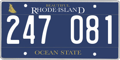 RI license plate 247081