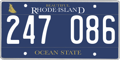 RI license plate 247086