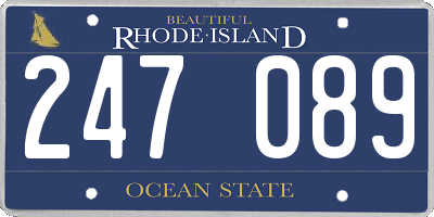 RI license plate 247089