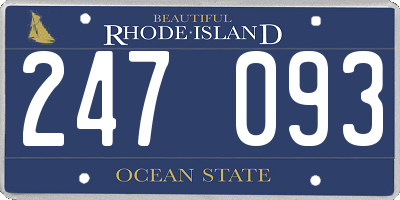 RI license plate 247093