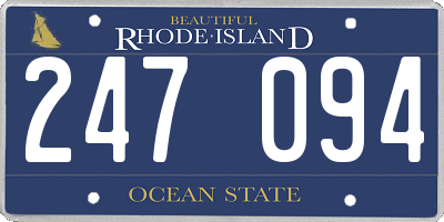 RI license plate 247094