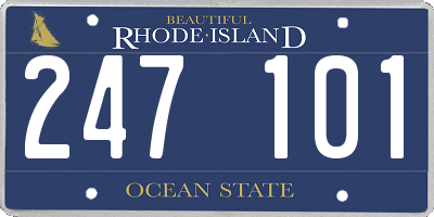 RI license plate 247101