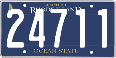 RI license plate 24711