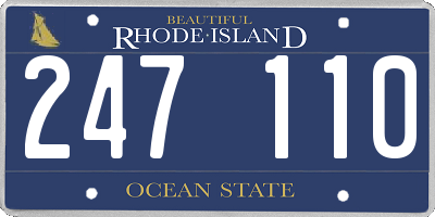 RI license plate 247110