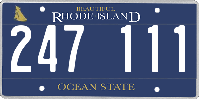 RI license plate 247111