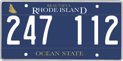 RI license plate 247112