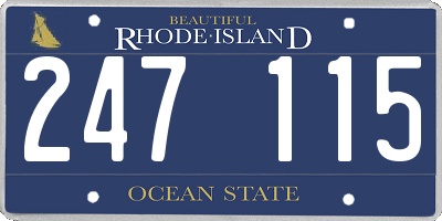 RI license plate 247115
