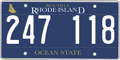 RI license plate 247118