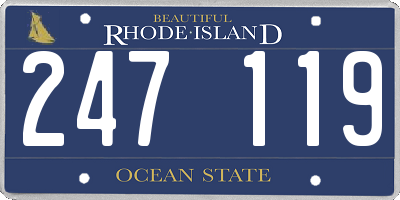 RI license plate 247119