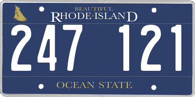 RI license plate 247121