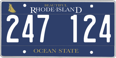 RI license plate 247124
