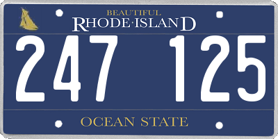 RI license plate 247125