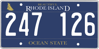 RI license plate 247126