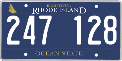 RI license plate 247128