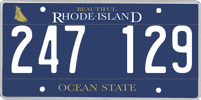 RI license plate 247129