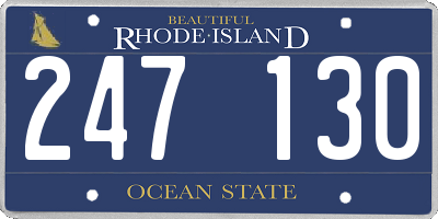 RI license plate 247130