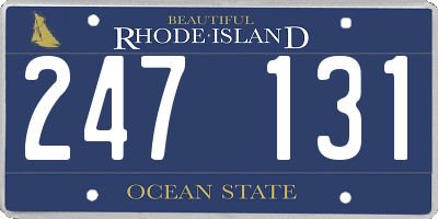 RI license plate 247131