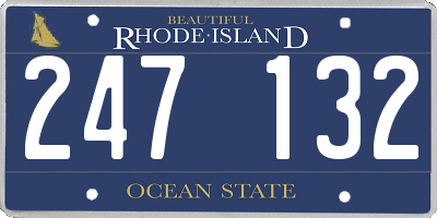 RI license plate 247132