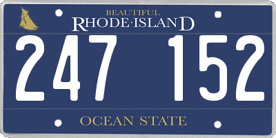 RI license plate 247152