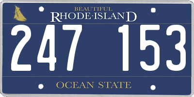 RI license plate 247153