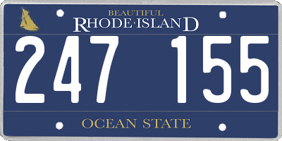 RI license plate 247155