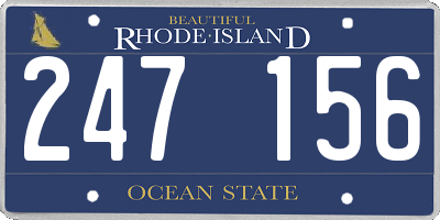 RI license plate 247156