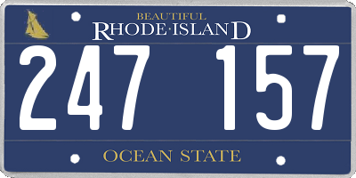 RI license plate 247157