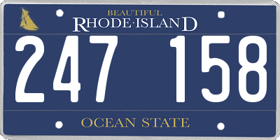 RI license plate 247158