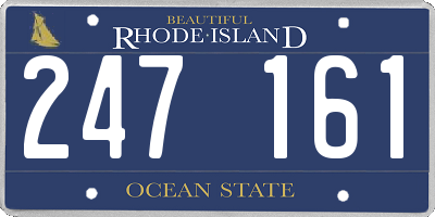 RI license plate 247161