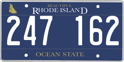 RI license plate 247162