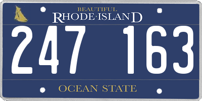 RI license plate 247163