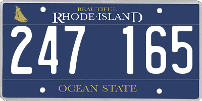 RI license plate 247165
