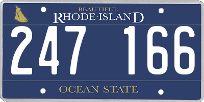 RI license plate 247166