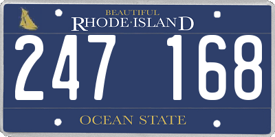 RI license plate 247168