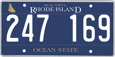 RI license plate 247169