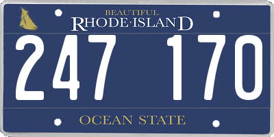 RI license plate 247170