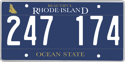 RI license plate 247174