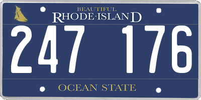 RI license plate 247176