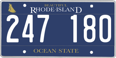 RI license plate 247180