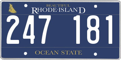 RI license plate 247181