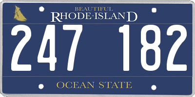 RI license plate 247182