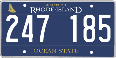 RI license plate 247185