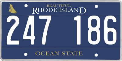 RI license plate 247186