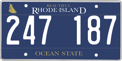 RI license plate 247187