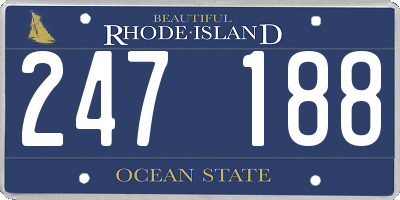 RI license plate 247188
