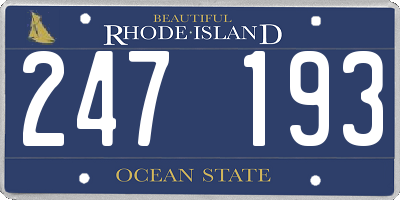 RI license plate 247193